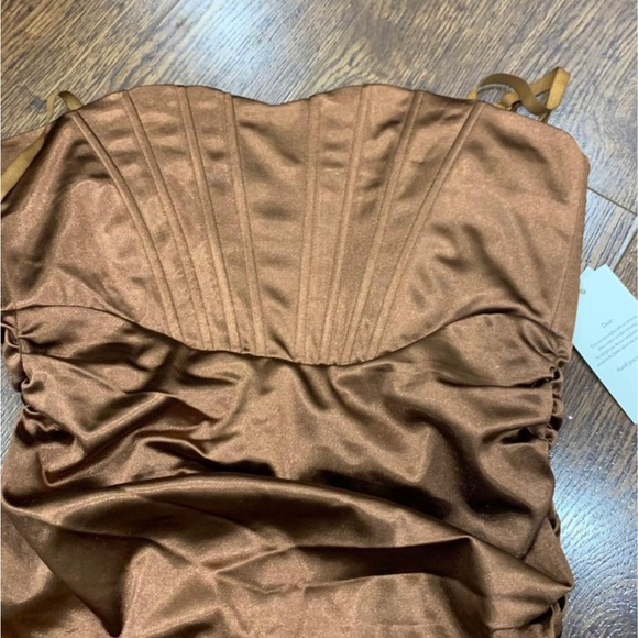 Mini dark brown dress - Picture 4 of 8